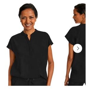 Purple Label by Healing Hands
Women's Journey Mandarin Scrub Top (Black, size L)